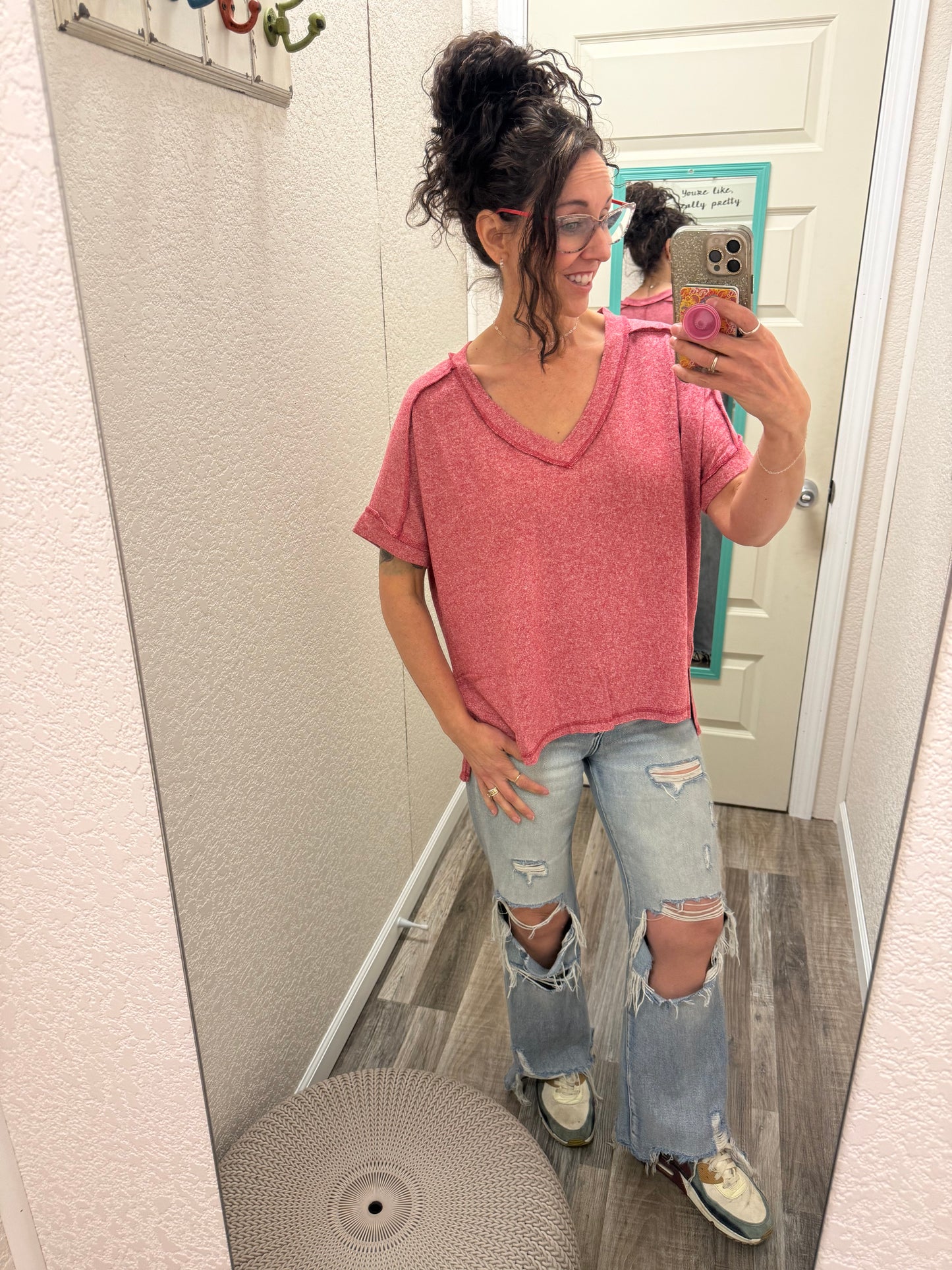 Melanie Vneck Top
