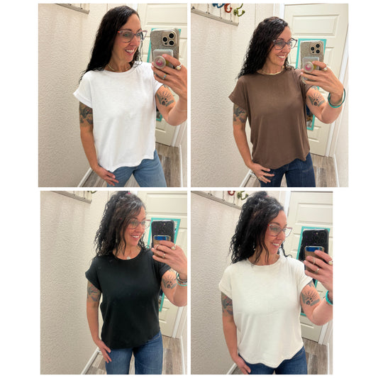 Rae Cuffed Sleeve Top