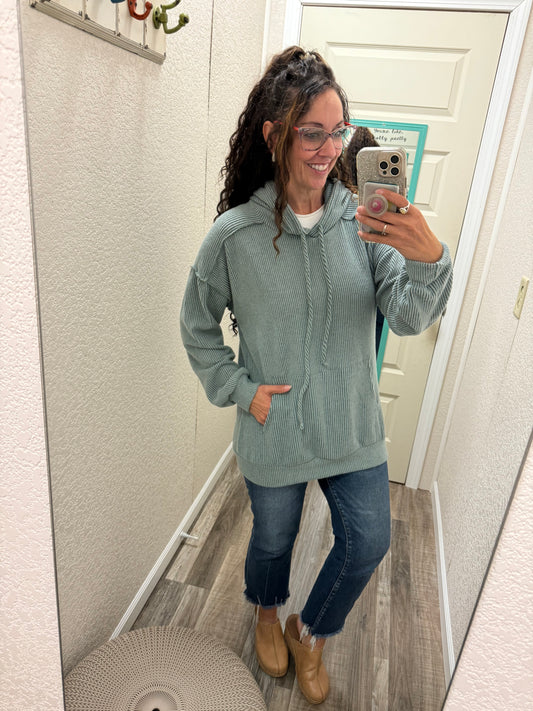 Avery Ribbed Hoodie
