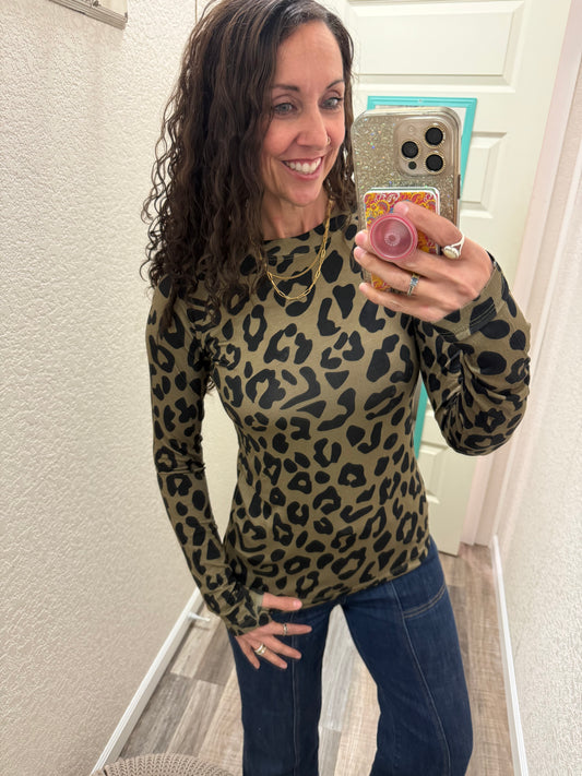 Cheetah Blair Long Sleeve Top
