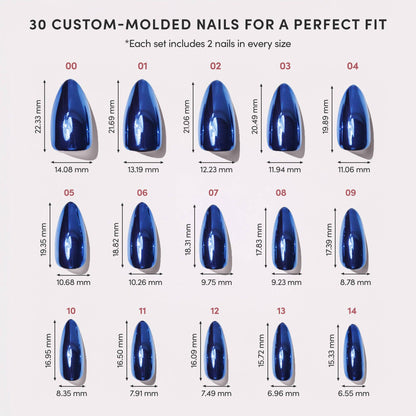 Blue Steel Press-On Nails