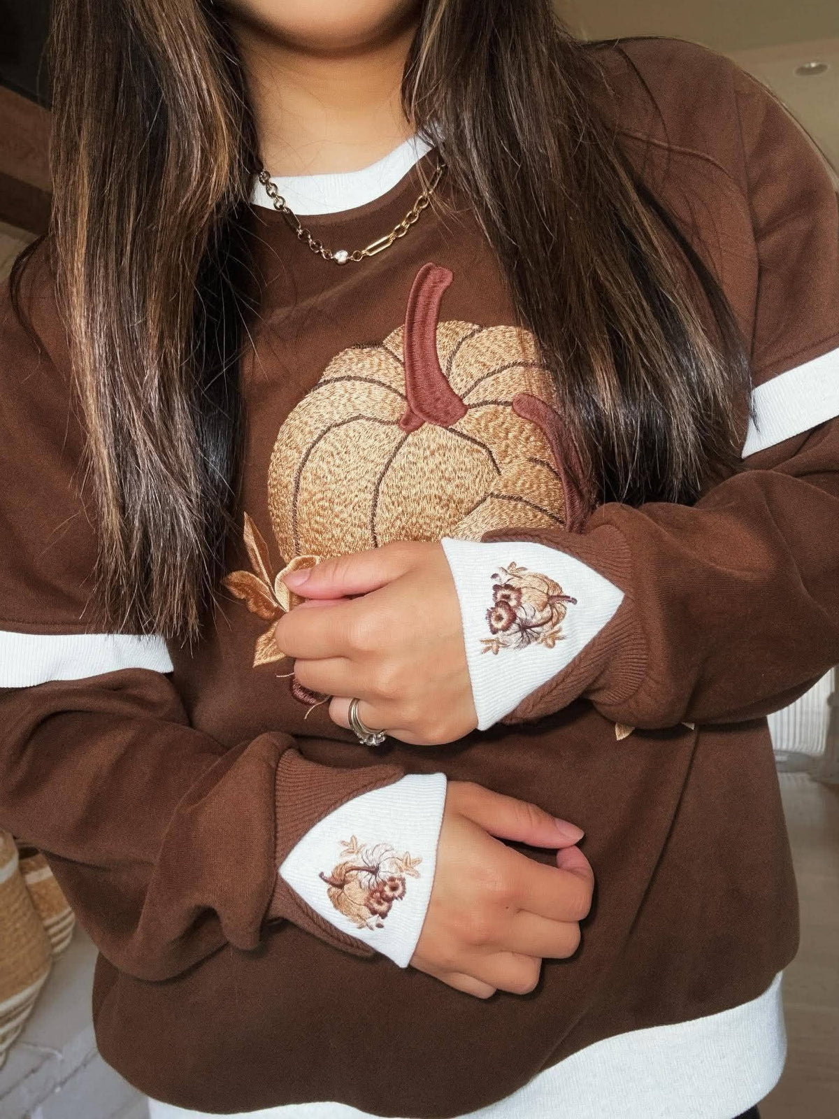 Pretty Harvest Bloom™ LayerPop™ Duo Cuff Sweatshirt