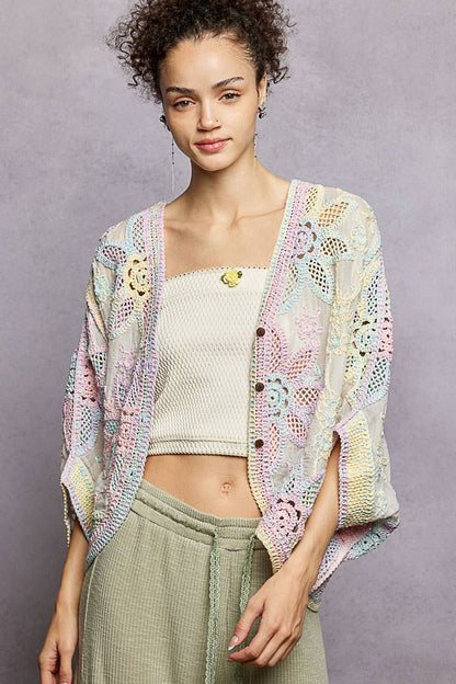 Obsession Crochet Cardigan : RAINBOW / One Size
