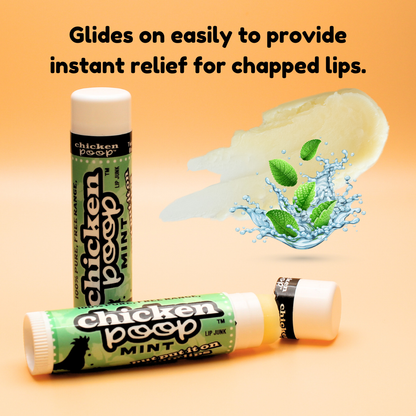 Chicken Poop® MINT Lip Balm, All Natural