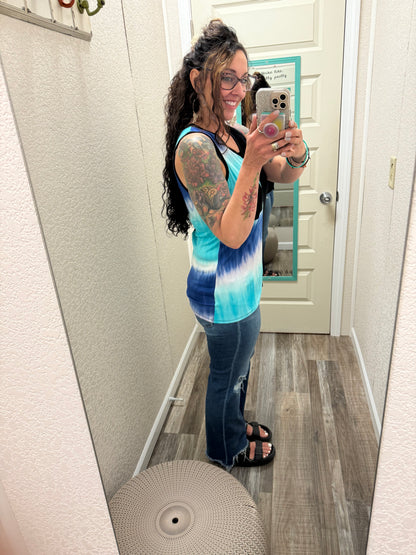 Ocean Breeze Color Block Tank Top
