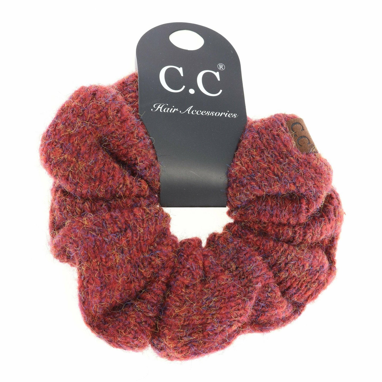 Two-tone Knit Ponytail C.C  Scrunchie