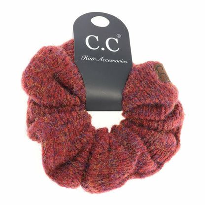 Two-tone Knit Ponytail C.C  Scrunchie