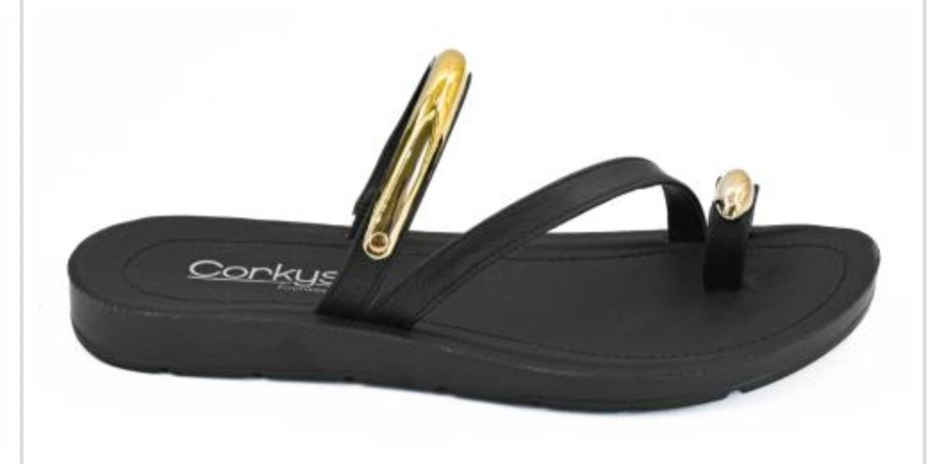 Hit The Strip BLACK - Corky’s Sandals
