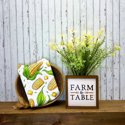 Summer Sweet Corn Cookout Tea Towel