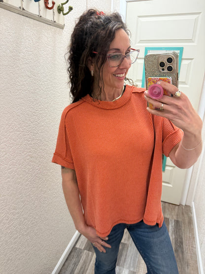 All Seasons Corded Short Sleeve Tops