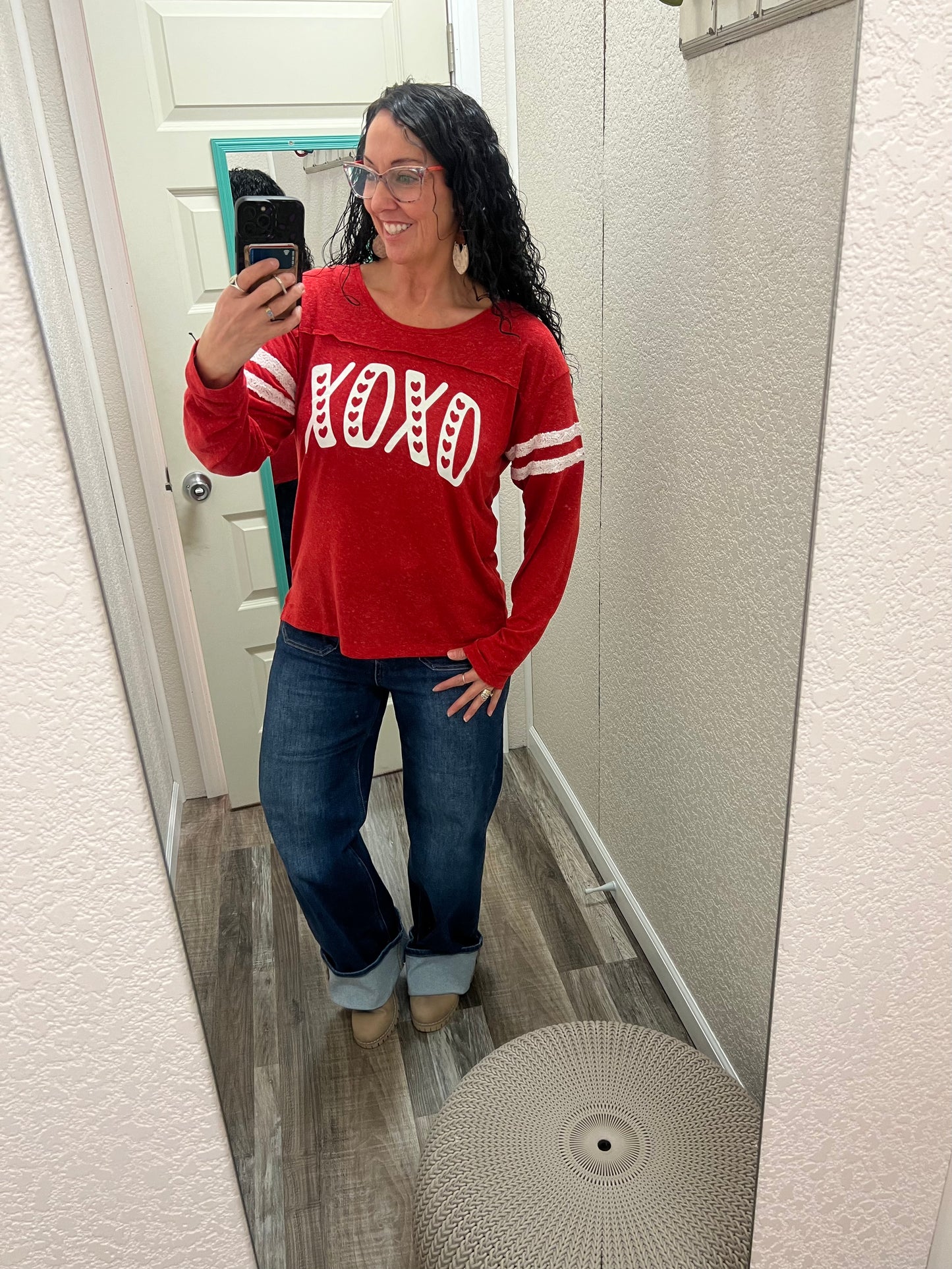 XOXO Long Sleeve Top