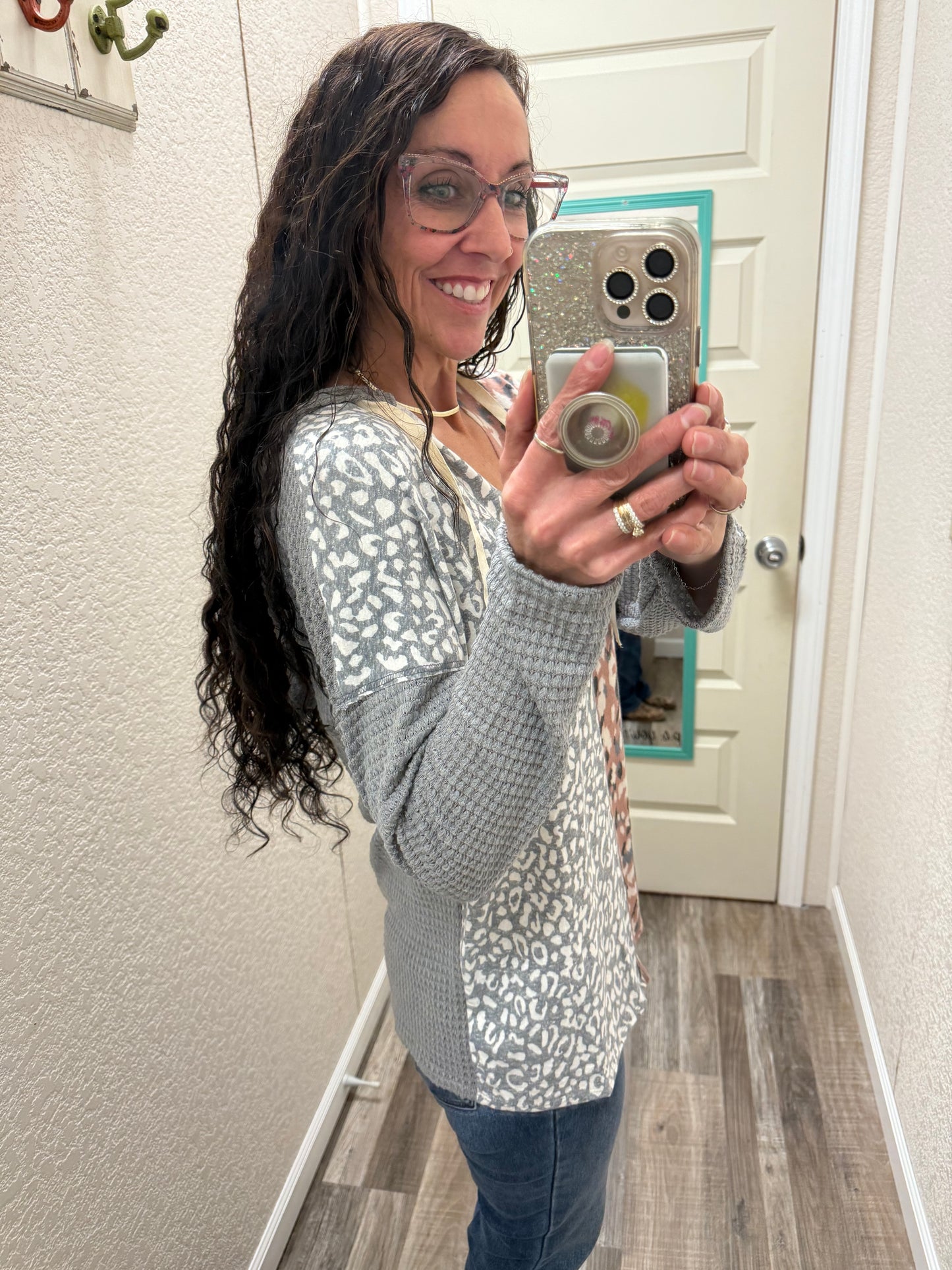 Dena waffle knit hoodie