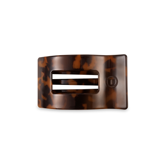 Flat Rectangle Hair Clip | Small | Tortoise