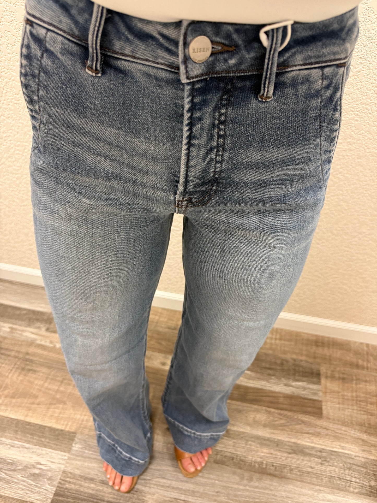 Darla Hi Rise Tummy Control Wide Flare With Wide Hem Risen Jeans