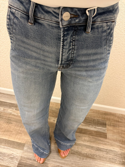 Darla Hi Rise Tummy Control Wide Flare With Wide Hem Risen Jeans