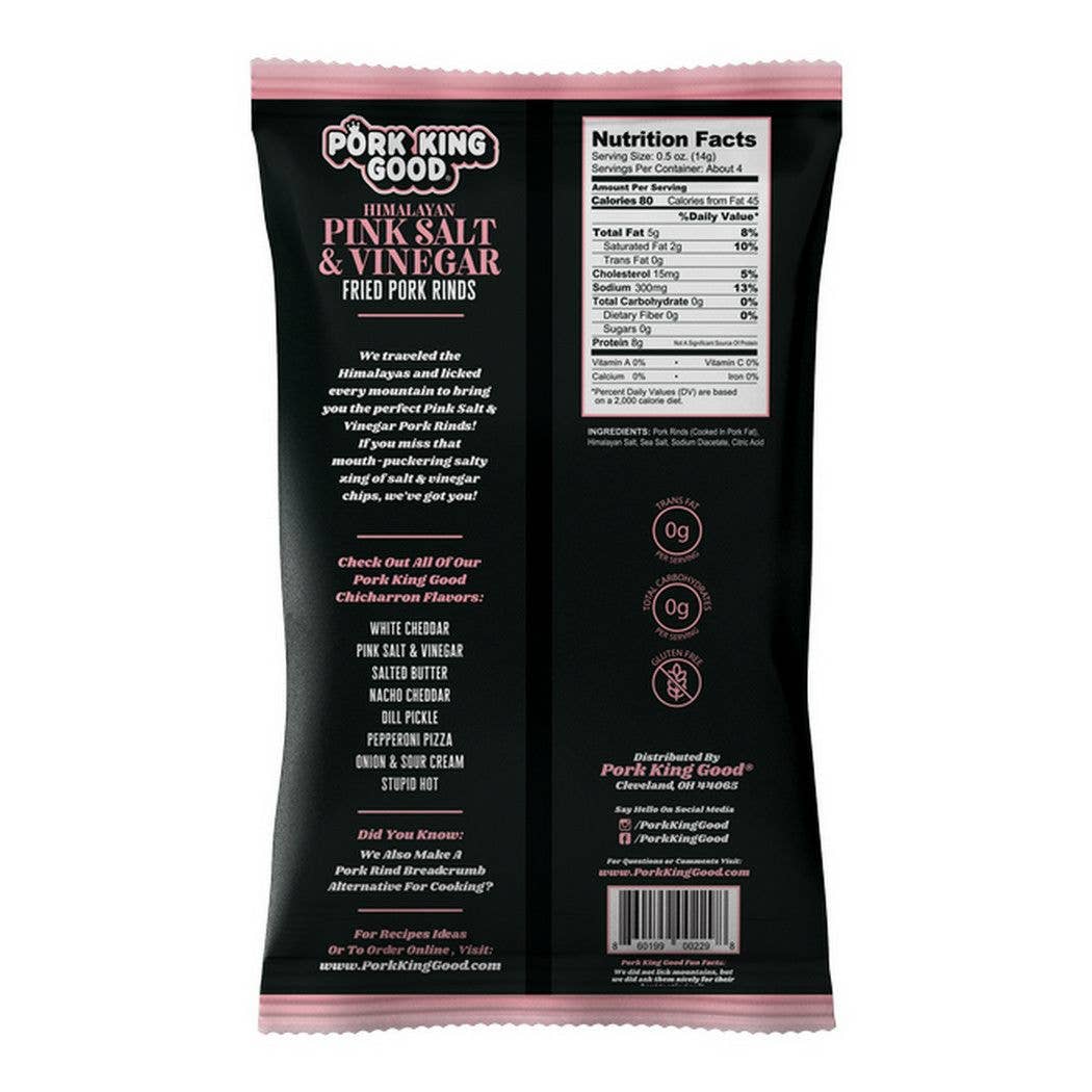 Pink Salt & Vinegar Pork Rinds 1.75 oz