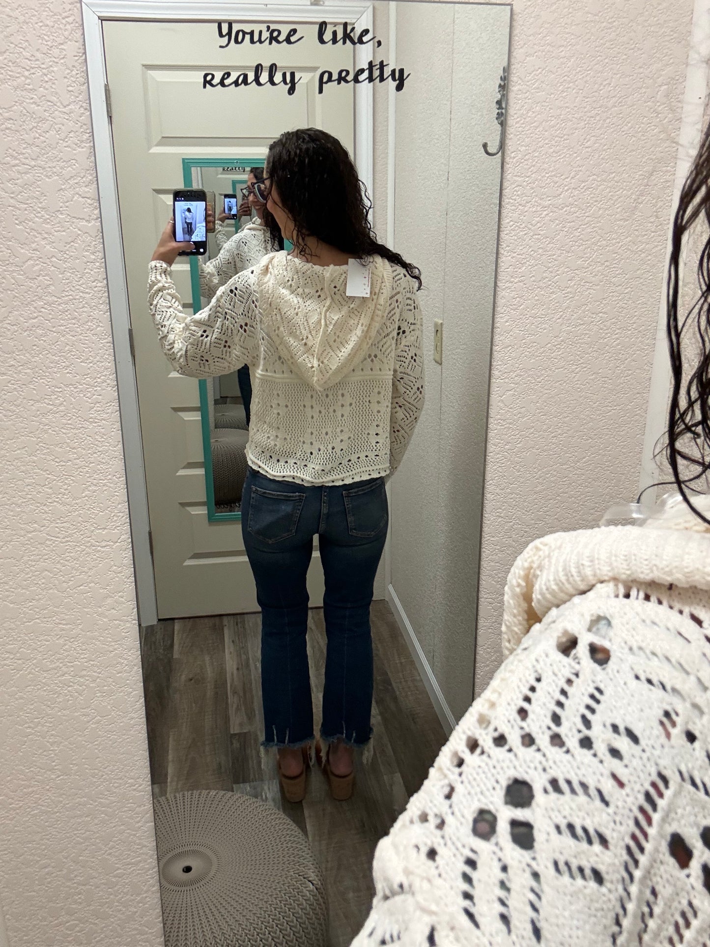 SeaShells Loose Knit Hoodie