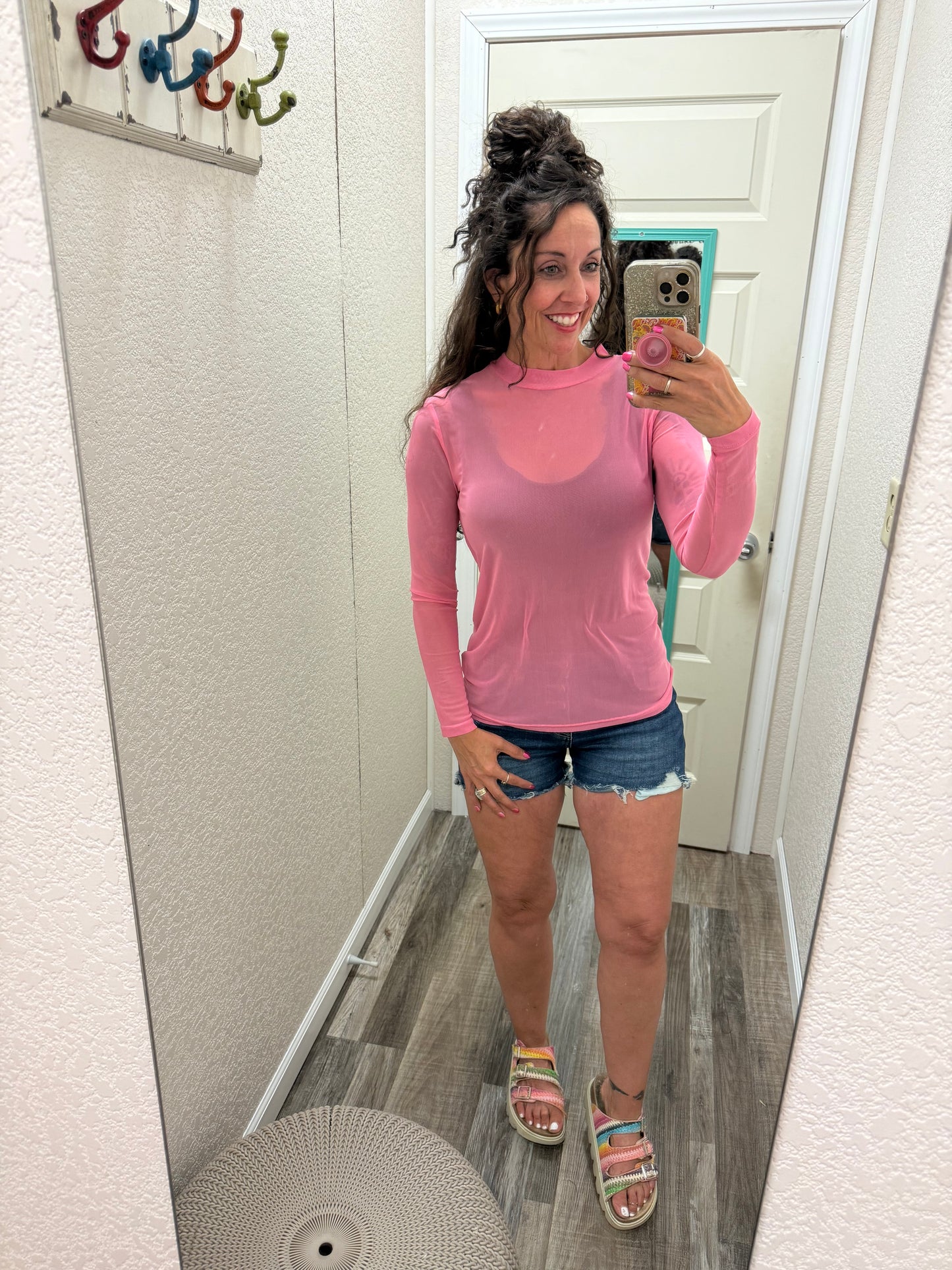Meshed Out Light Pink Top
