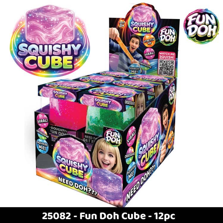 Squish & Squeeze Sparkle Cube Fidget Toy
