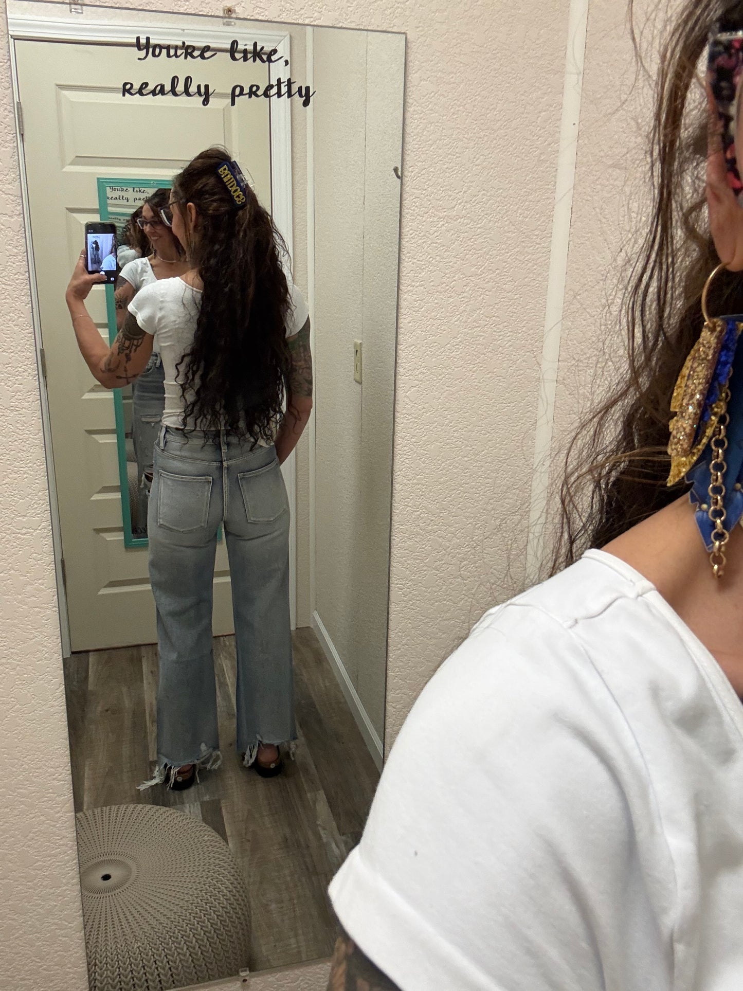 Who Dis Distressed High Rise Vintage Cropped Jeans