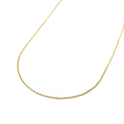 Skinny Cable Chain Necklace | Threader Charm Necklace : Gold / 20 Inches