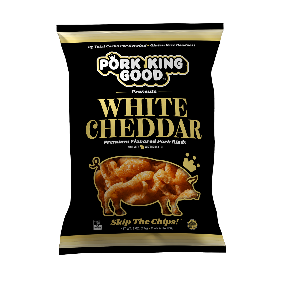 White Cheddar Pork Rinds 3 oz