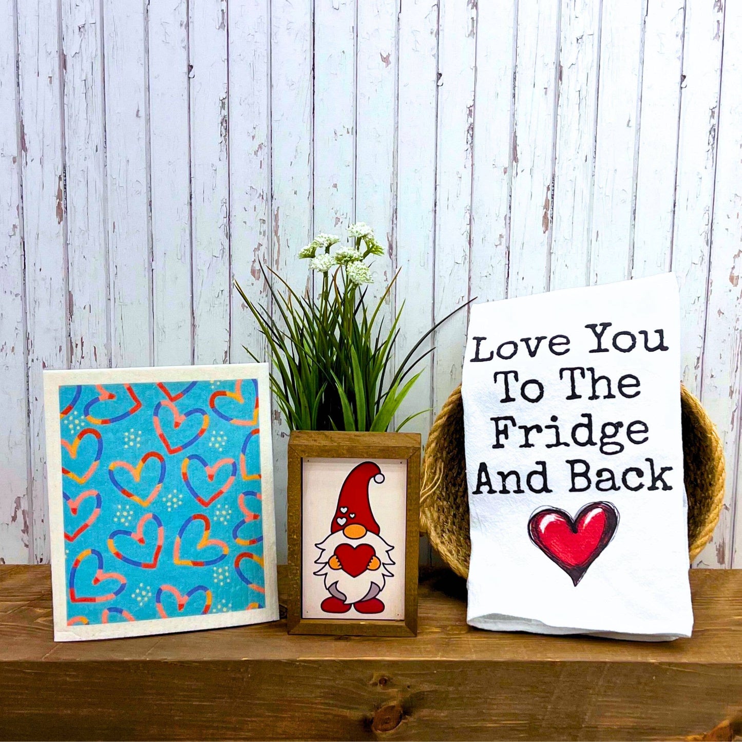 Love you to the Fridge & Back Tea Towels - Valentines Gifts