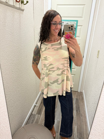 Pink Camo Faye Tank Top