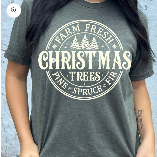 Farm Fresh Christmas Trees Graphic Tee