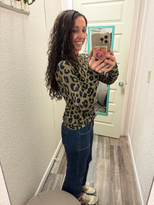 Cheetah Blair Long Sleeve Top