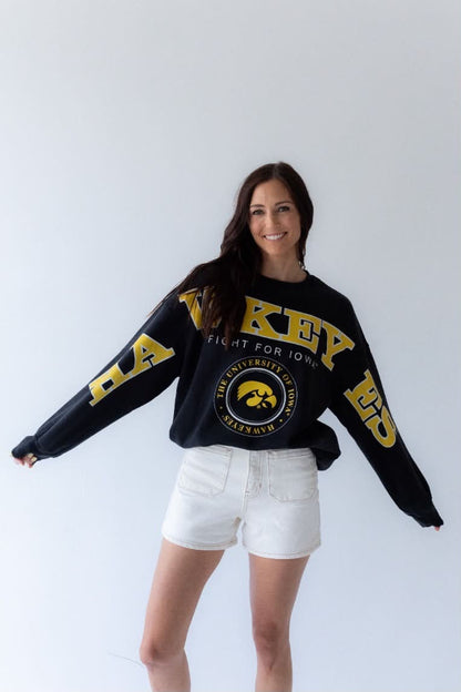 Iowa Hawkeyes Split Sleeve Crew