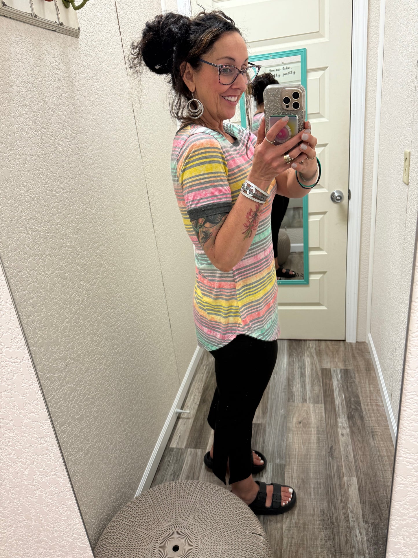 Summer Stripes Short Sleeve Top