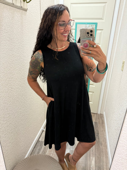 Lacey Little Black Dress with Pockets