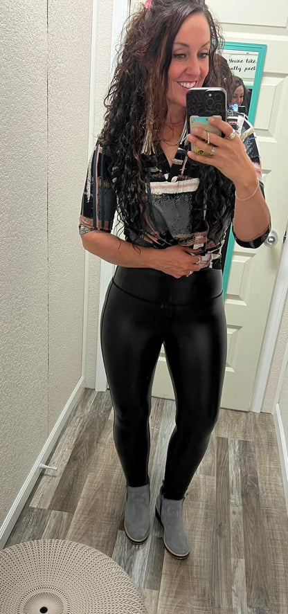 Glossy Bossy Faux Leather Leggings