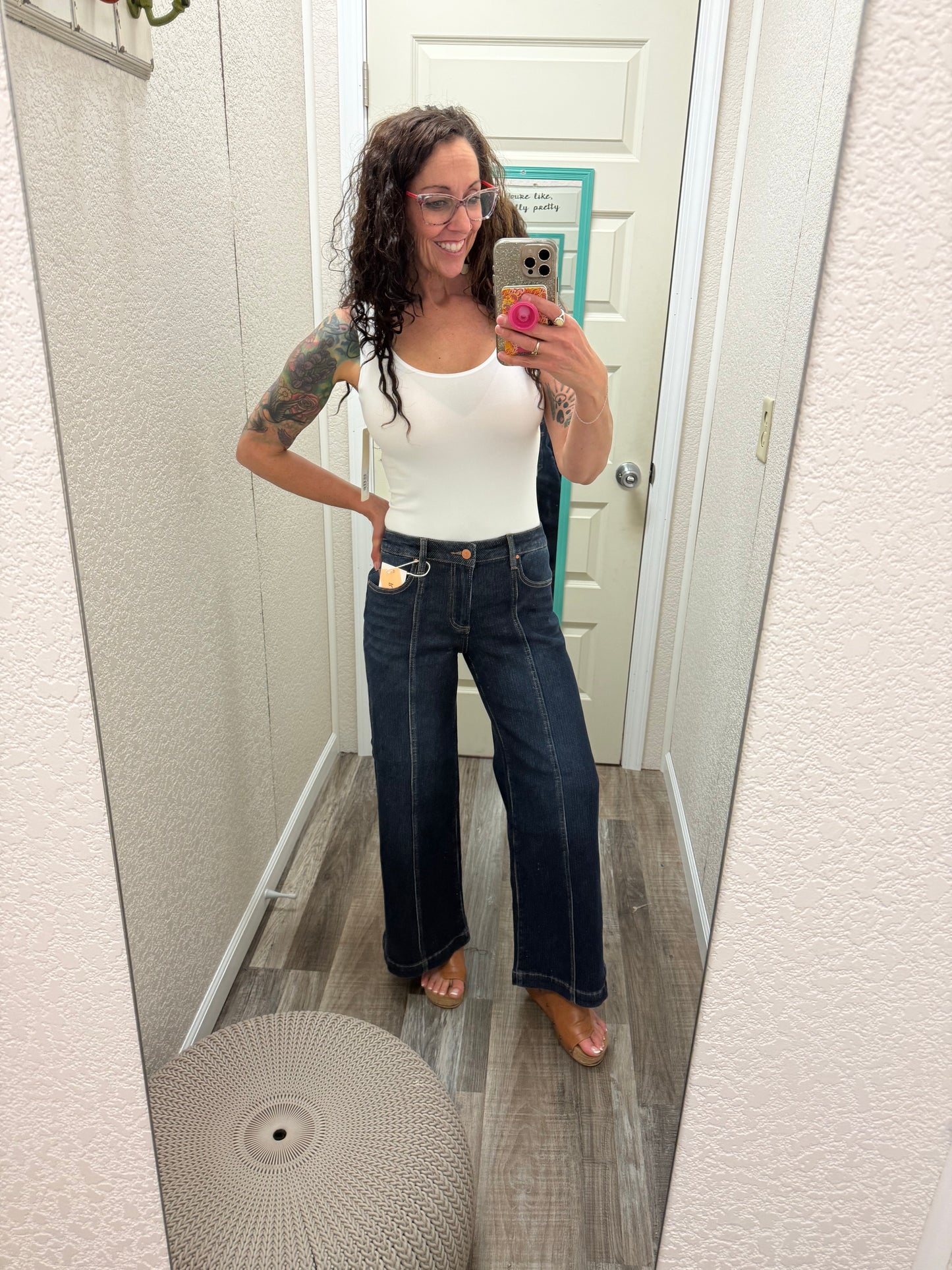 Cassidy Cropped Wide Leg Risen Jeans