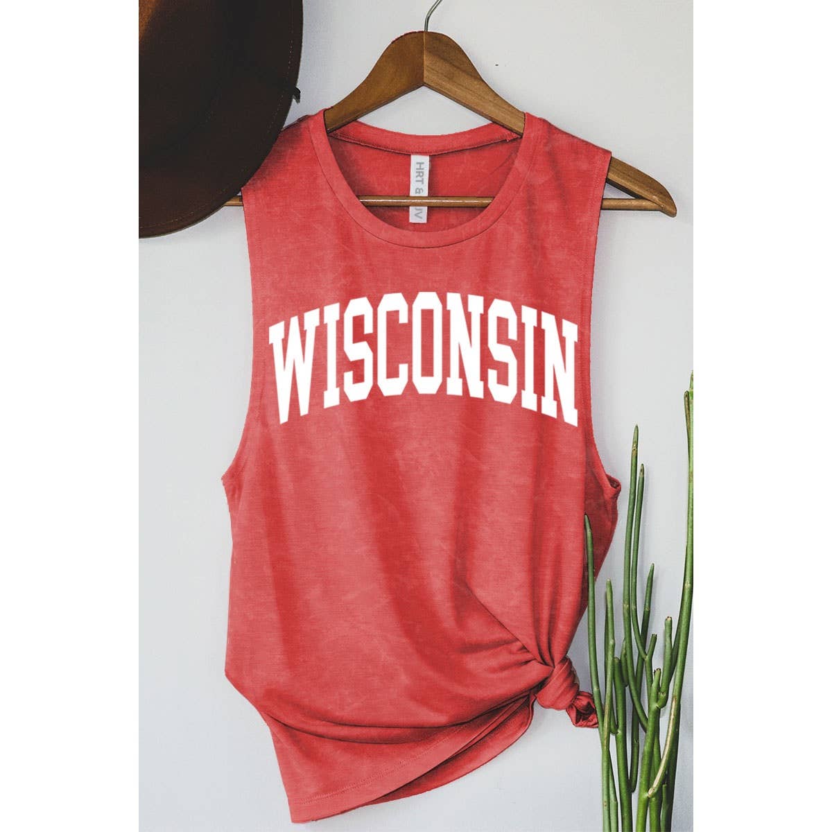 WISCONSIN MINERAL GRAPHIC TANK TOP: MINERAL SCARLETTE RED