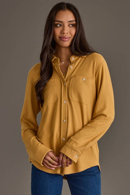 Mustard Super Soft Button Up Flannel