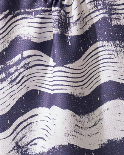 Brushline Navy Tea Towel