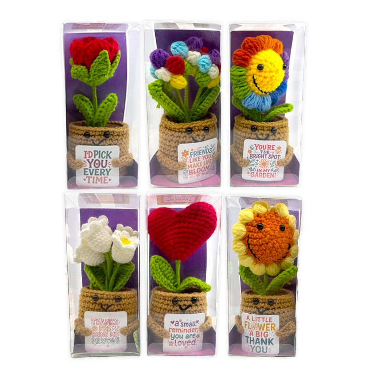 Emotional Support Keepsake Crochet Plush Flowers Wholesale