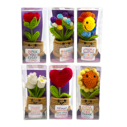 Emotional Support Keepsake Crochet Plush Flowers Wholesale