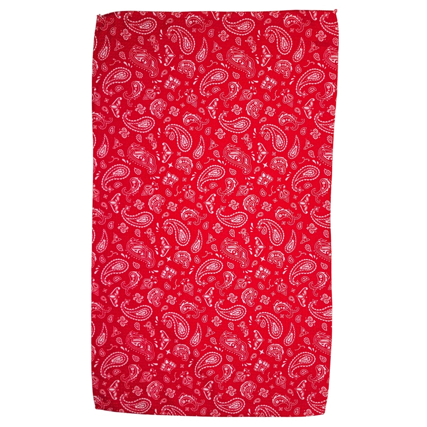 Western Red Bandana Waffle Weave Towels - Home Decor