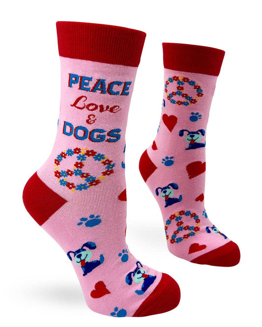 Peace Love and Dogs Women's Crew Socks