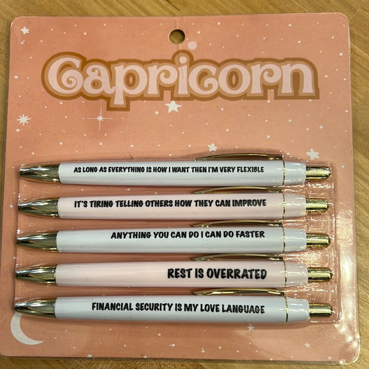 Capricorn Zodiac Pen Set