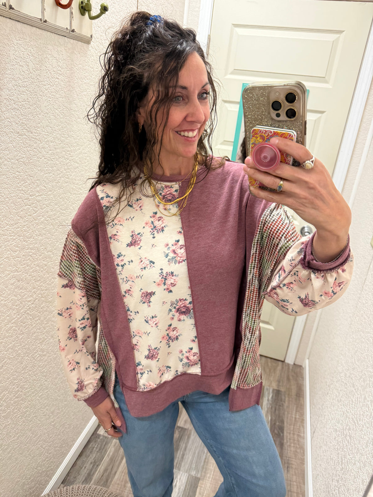 Burgundy Gardens Pullover