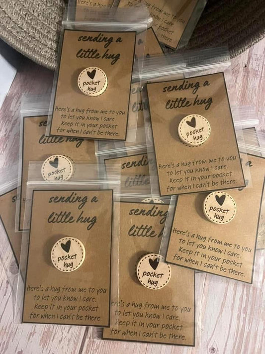 Pocket hug token cards