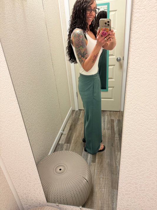 Sallie Scuba Wide Leg Joggers
