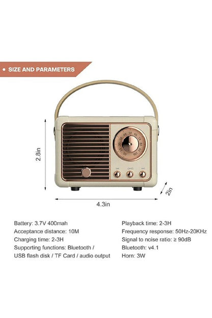 Retro Radio Wireless Bluetooth Speaker