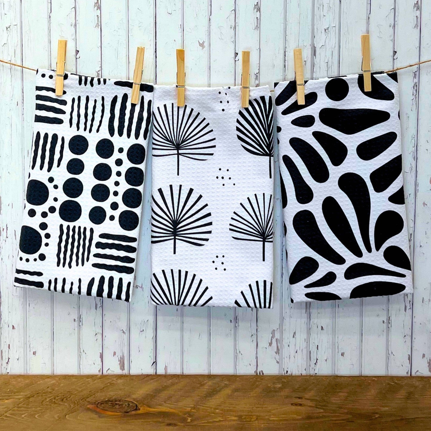Zen Rock Garden Waffle Kitchen Tea Towels - Kitchen Decor