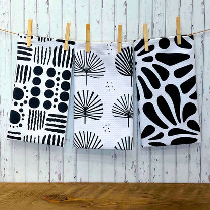 Zen Rock Garden Waffle Kitchen Tea Towels - Kitchen Decor