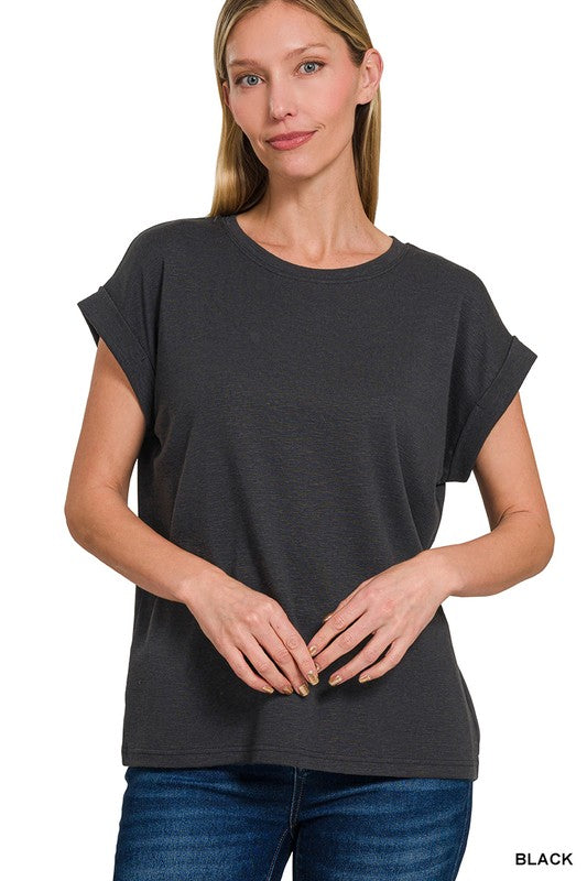 Rae Cuffed Sleeve Top